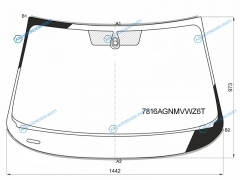 7816AGNMVWZ6T Стекло лобовое + дд SKODA OCTAVIA 17-20