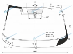 SKDT0056 Стекло лобовое + дд SKODA OCTAVIA 17-20