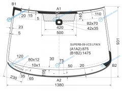 SUPERB-09-VCS LFWX Стекло лобовое + дд SKODA SUPERB II 45D 08-15