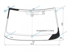 7819AGNMVZ1T LFWX Стекло лобовое + дд SKODA SUPERB III 45D 19-