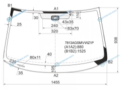 7813AGSMVWZ1P Стекло лобовое + дд SKODA YETI 09-15