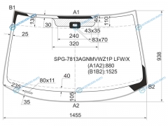 SPG-7813AGNMVWZ1P LFWX Стекло лобовое + дд SKODA YETI 09-15