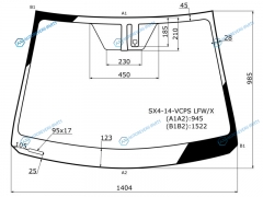 SX4-14-VCPS LFWX Стекло лобовое + дд SUZUKI SX4 II S-CROSS 14-