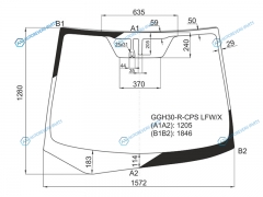 GGH30-R-CPS LFWX Стекло лобовое + дд TOYOTA ALPHARD RHD 15-