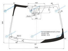 8374AGSBMVW1B-R LFWX Стекло лобовое + дд TOYOTA AURIS 35D HBK 06-11