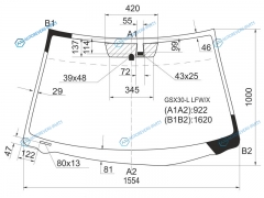 GSX30-L LFWX Стекло лобовое + дд TOYOTA AVALON (Левый руль) 05-12