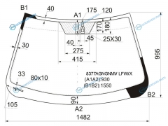 8377AGNGNMV LFWX Стекло лобовое + дд TOYOTA CAMRY 06-11
