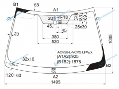 ACV50-L-VCPS LFWX Стекло лобовое + дд TOYOTA CAMRY ACV50 11-18