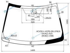 ACV50-L-VCPS-GN LFWX Стекло лобовое + дд TOYOTA CAMRY ACV50 11-18