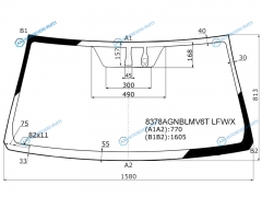 8378AGNBLMV6T LFWX Стекло лобовое + дд TOYOTA LAND CRUISER 200LEXUS LX570 16-