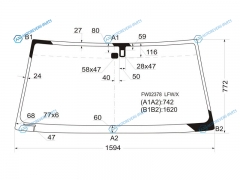 FW02378 LFWX Стекло лобовое + дд TOYOTA LAND CRUISER J100LEXUS LX470 98-07