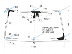 8341AGNGNMV Стекло лобовое + дд TOYOTA LAND CRUISER PRADO 35DLEXUS GX470 02-09