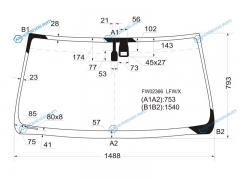 FW02366 LFWX Стекло лобовое + дд TOYOTA LAND CRUISER PRADO 35DLEXUS GX470 02-09