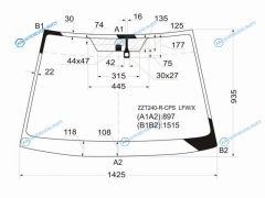 ZZT240-R-CPS LFWX Стекло лобовое + дд TOYOTA PREMIOALLION 05-07