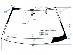 TY-AK40-R-VCPS LFWX Стекло лобовое + дд TOYOTA PRIUS ALPHA CX 5D HBK 11-