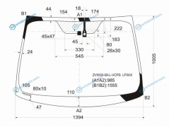 ZVW30-09-L-VCPS LFWX Стекло лобовое + дд TOYOTA PRIUS XW30 (EUR VERSION) 09-15
