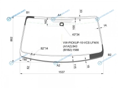 VW-PICKUP-10-VCS LFWX Стекло лобовое + дд VOLKSWAGEN AMAROK 09-16