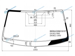 8609AGSMVW1P Стекло лобовое + дд VOLKSWAGEN AMAROK 16-