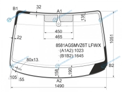 8581AGSMVZ6T LFWX Стекло лобовое + дд VOLKSWAGEN CADDY VAN 15-