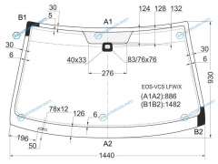 EOS-VCS LFWX Стекло лобовое + дд VOLKSWAGEN EOS 2D CONVERTIBLE 06-15