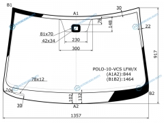 POLO-10-VCS LFWX Стекло лобовое + дд VOLKSWAGEN POLO V 09-