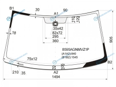 8595AGNMVZ1P Стекло лобовое + дд VOLKSWAGEN TIGUAN 07-16