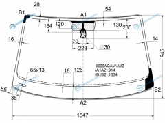 8606AGAMVWZ Стекло лобовое + дд VOLKSWAGEN TOUAREG 10-18