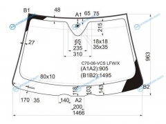 C70-06-VCS LFWX Стекло лобовое + дд VOLVO C70 2D CPE 05-13