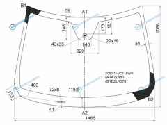 XC90-13-VCS LFWX Стекло лобовое + дд VOLVO XC90 12-14