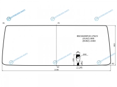 8823AGNM1B LFWX Стекло лобовое + дд в резинку VOLVO FH1216 00-15