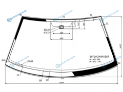 8579AGNMVZ6T Стекло лобовое + дд(квадратный) VOLKSWAGEN TRANSPORTER T5 VAN 09-15