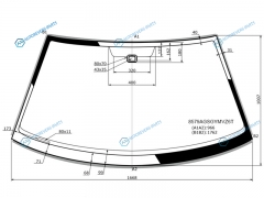 8579AGSGYMVZ6T Стекло лобовое + дд(квадратный) VOLKSWAGEN TRANSPORTER T5 VAN 10-15
