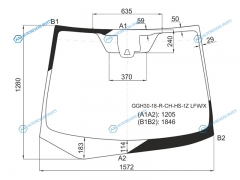 GGH30-18-R-CH-HS-1Z LFWX Стекло лобовое + дз камера TOYOTA ALPHARD RHD 18-