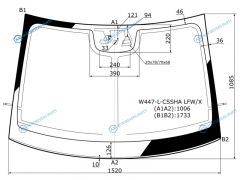 W447-L-CSSHA LFWX Стекло лобовое + камера дд MERCEDES-BENZ VITO VAN 14-