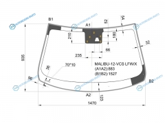 MALIBU-12-VCS LFWX Стекло лобовое + камера CHEVROLET MALIBU 4D 12-16