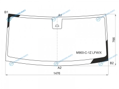 M900-C-1Z LFWX Стекло лобовое + камера DAIHATSU THOR(M900) 16-SUBARU JUSTY 16-TOYOTA TANK ROOMY 16-