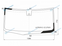 LA700-R-C-1Z LFWX Стекло лобовое + камера DAIHATSU WAKE LA700 14-TOYOTA PIXIS MEGA 15-
