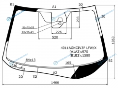 4011AGNCIV3P LFWX Стекло лобовое + камера HONDA CRV RM1RM4 16-17