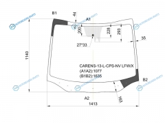 CARENS-13-L-CPS-NV LFWX Стекло лобовое + камера KIA CARENSRONDO IV 13-