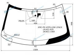 KMC-PS-VCPS-LDW LFWX Стекло лобовое + камера KIA SOUL PS 13-19