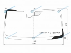 NCP58-14-R-C-1Z LFWX Стекло лобовое + камера TOYOTA PROBOXSUCCEED NCP5 14-