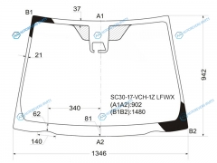 SC30-17-VCH-1Z LFWX Стекло лобовое + камера TOYOTA VITZ 17-