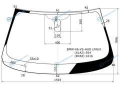 BMW-X6-VS-HUD LFWX Стекло лобовое + проекция дд BMW X6 E71 08-14