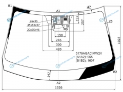 5179AGACIMW2V Стекло лобовое +2 камеры + дд MAZDA CX-5 12-13