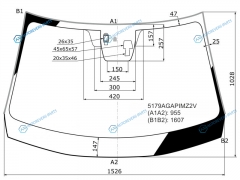 5179AGAPIMZ2V Стекло лобовое +2 камеры + дд MAZDA CX-5 12-17