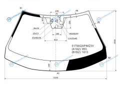 5179AGAPIMZ3V Стекло лобовое +3 камеры + дд MAZDA CX-5 12-17