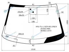HYU-TL-L-VCP-HS LFWX Стекло лобовое +дзапотевания HYUNDAI TUCSON 5D 15-