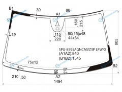 SPG-8595AGNCMVZ3P LFWX Стекло лобовое +дд + камера VOLKSWAGEN TIGUAN 11-16