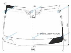 8419AGSBLABCMV-R LFWX Стекло лобовое +дд +камера +антенна LEXUS NX 14-