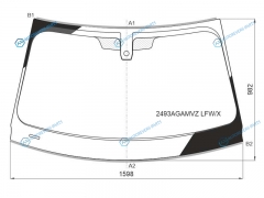 2493AGAMVZ LFWX Стекло лобовое +дд BMW X7 (G07) 19-